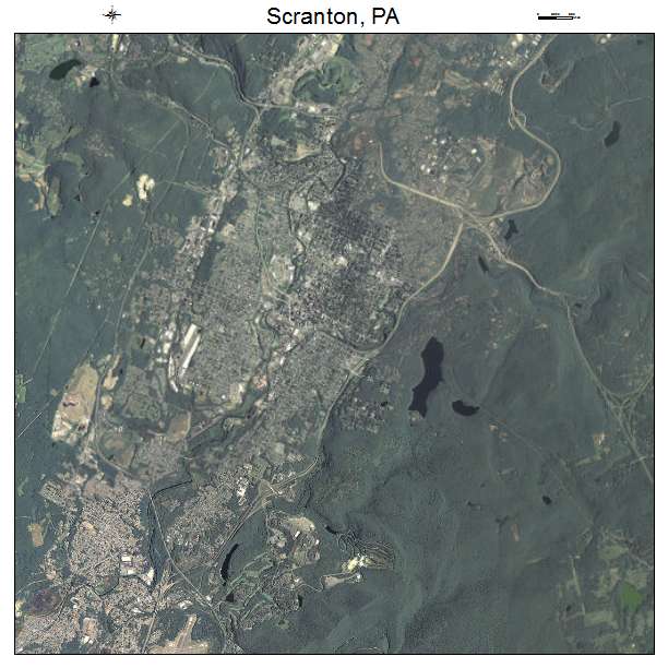 Scranton, PA air photo map