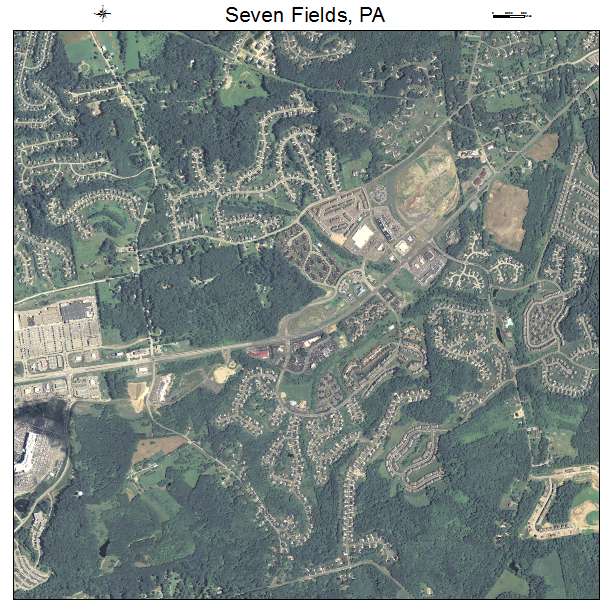 Seven Fields, PA air photo map