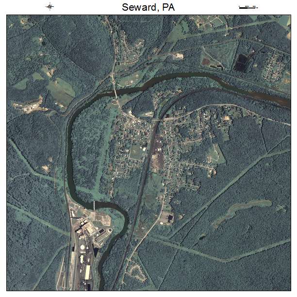 Seward, PA air photo map