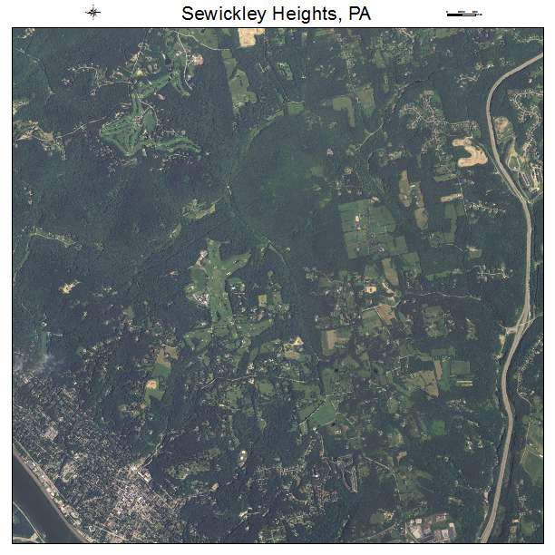 Sewickley Heights, PA air photo map