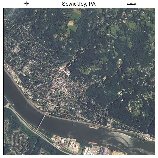 Sewickley, PA air photo map