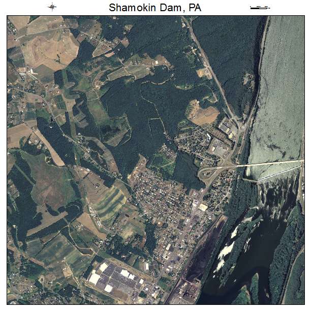 Shamokin Dam, PA air photo map