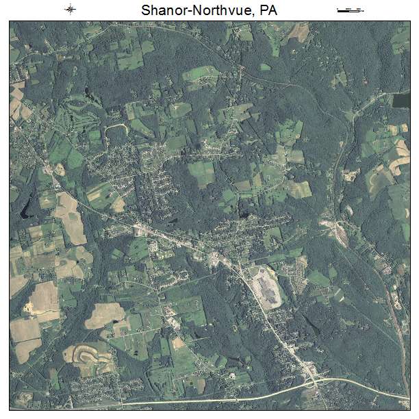 Shanor Northvue, PA air photo map