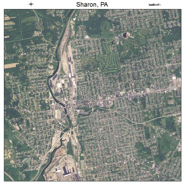 Sharon, PA air photo map