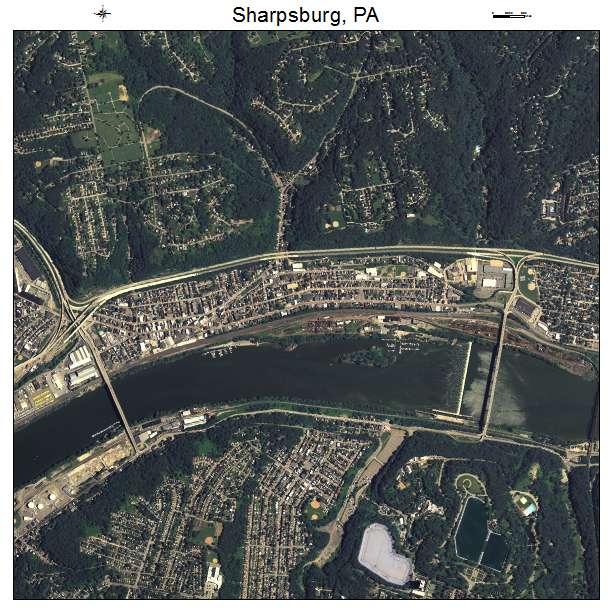 Sharpsburg, PA air photo map
