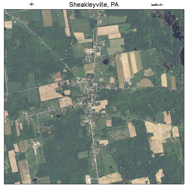 Sheakleyville, PA air photo map