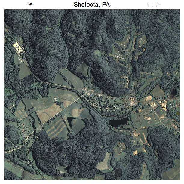 Shelocta, PA air photo map