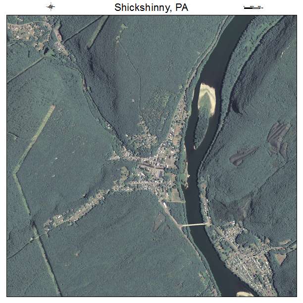 Shickshinny, PA air photo map