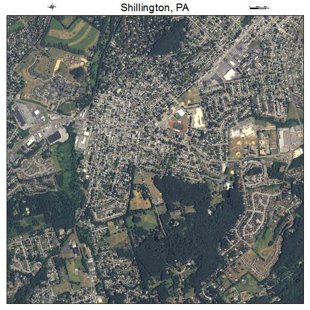 Shillington, PA air photo map