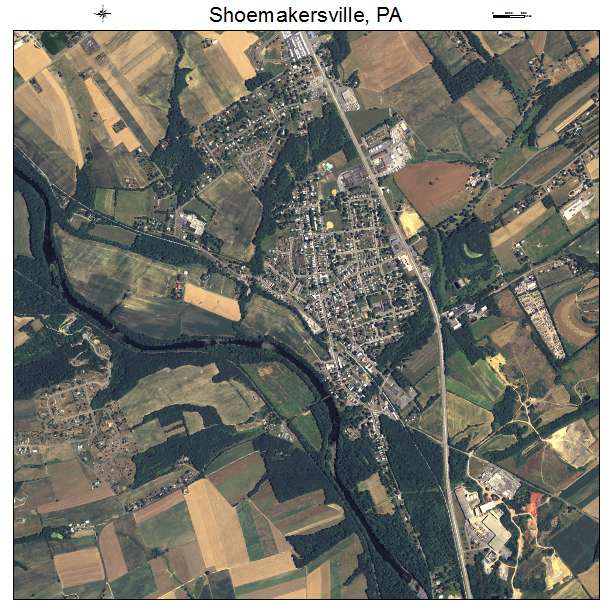 Shoemakersville, PA air photo map