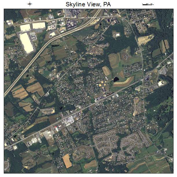 Skyline View, PA air photo map