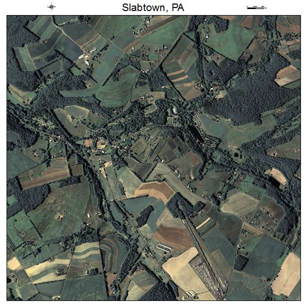 Slabtown, PA air photo map