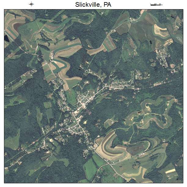 Slickville, PA air photo map