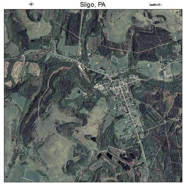 Sligo, PA air photo map