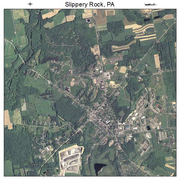 Slippery Rock, PA air photo map