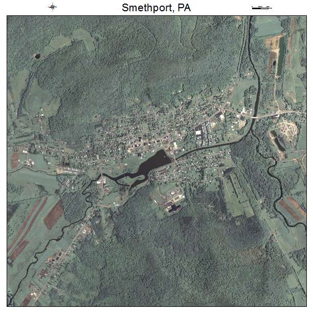 Smethport, PA air photo map