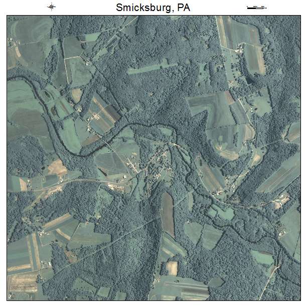 Smicksburg, PA air photo map