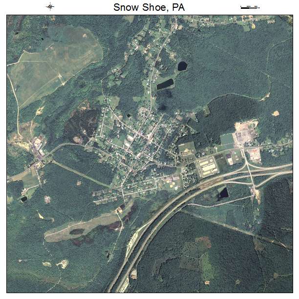 Snow Shoe, PA air photo map