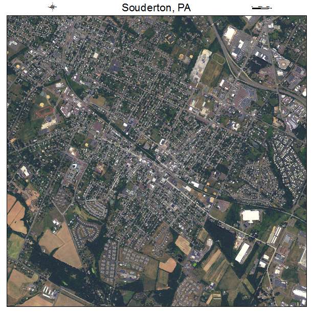 Souderton, PA air photo map