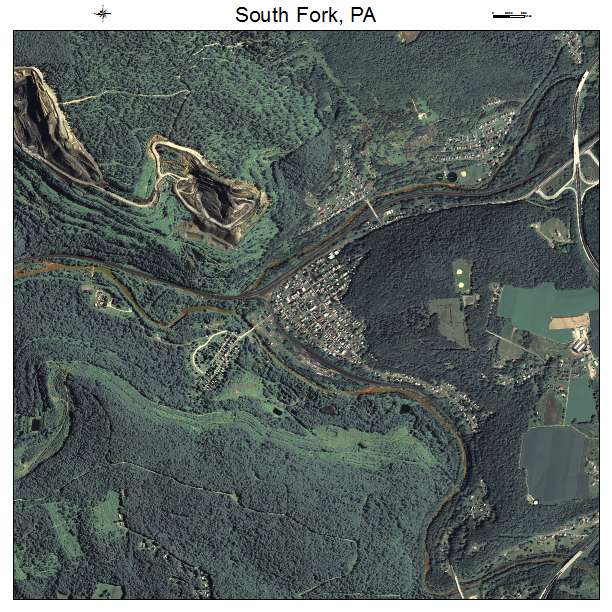 South Fork, PA air photo map