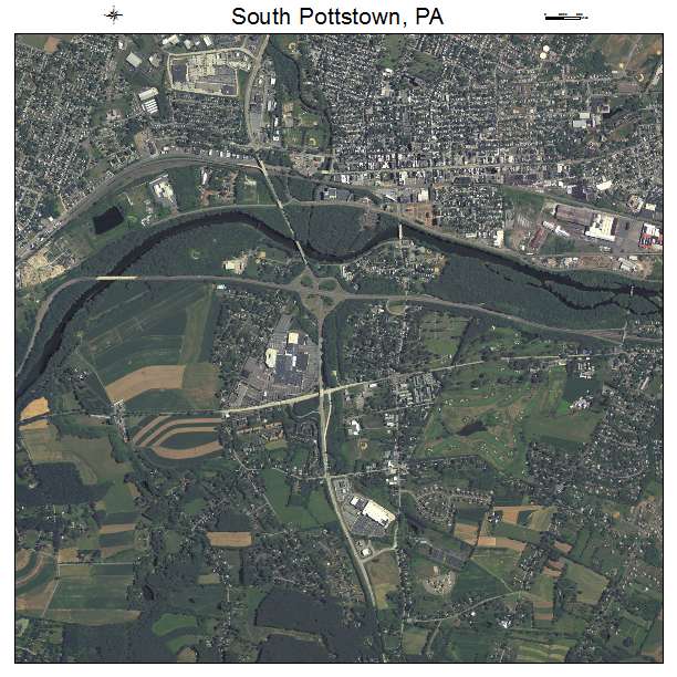 South Pottstown, PA air photo map