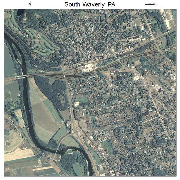 South Waverly, PA air photo map