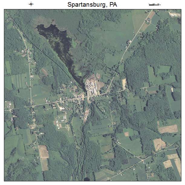 Spartansburg, PA air photo map