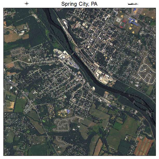 Spring City, PA air photo map