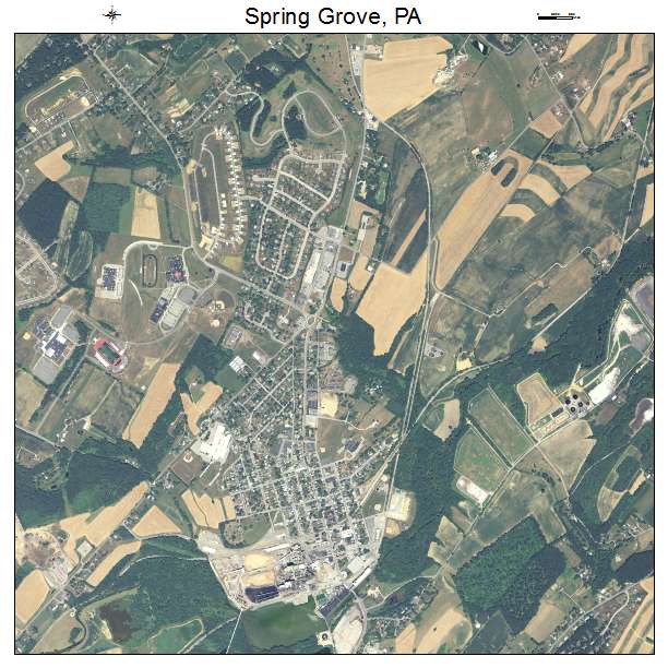 Spring Grove, PA air photo map