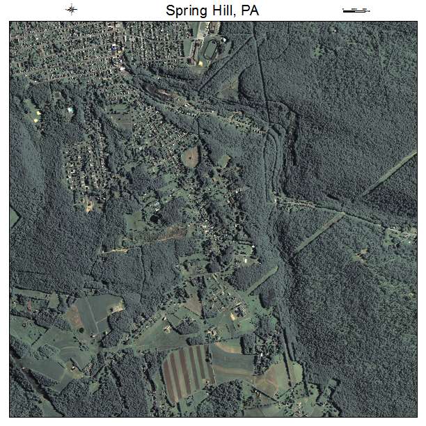 Spring Hill, PA air photo map