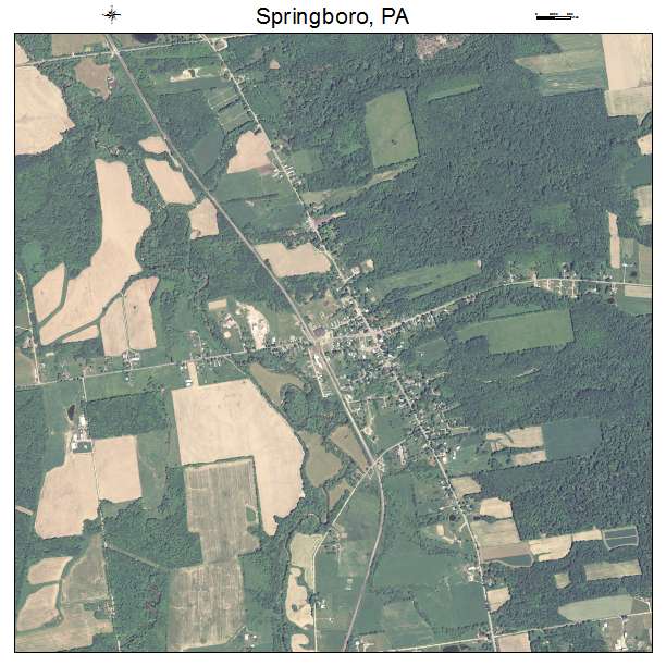 Springboro, PA air photo map