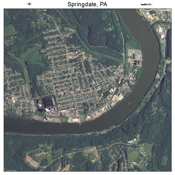 Springdale, PA air photo map