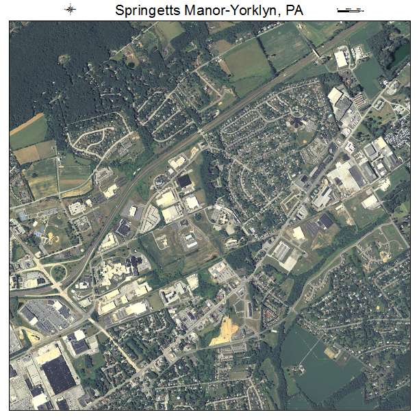 Springetts Manor Yorklyn, PA air photo map