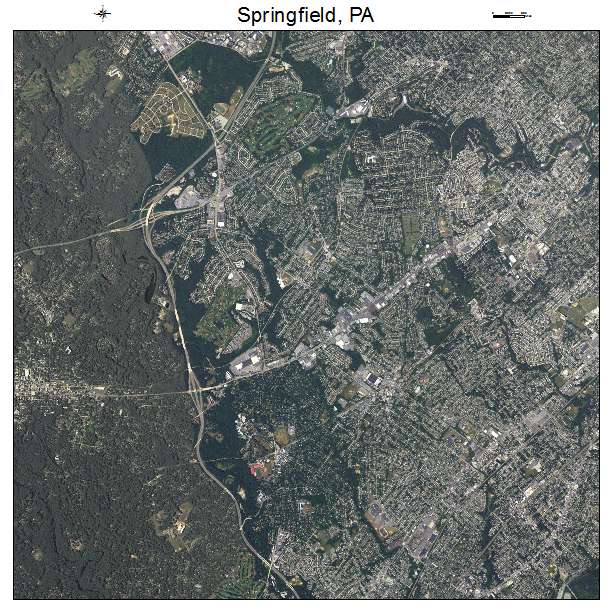 Springfield, PA air photo map