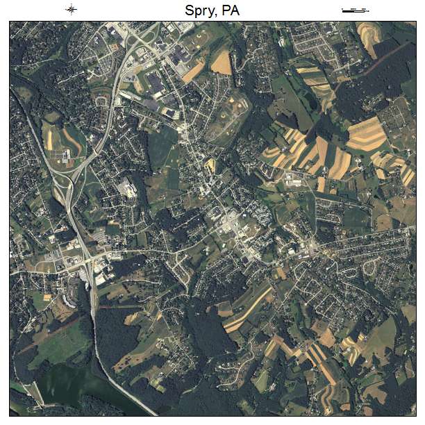 Spry, PA air photo map