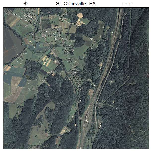 St Clairsville, PA air photo map