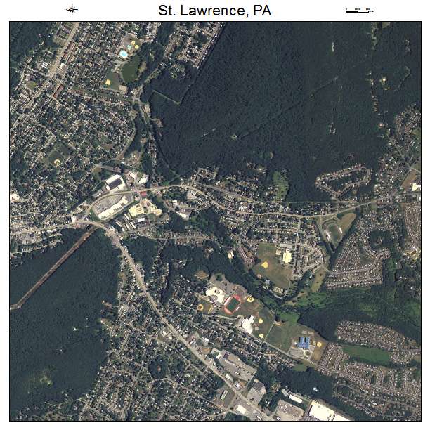 St Lawrence, PA air photo map
