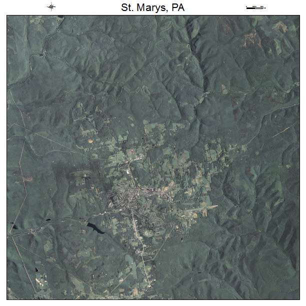 St Marys, PA air photo map