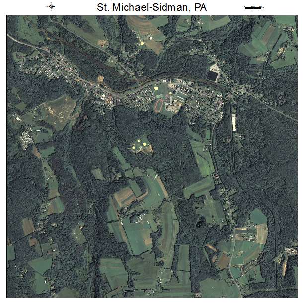 St Michael Sidman, PA air photo map