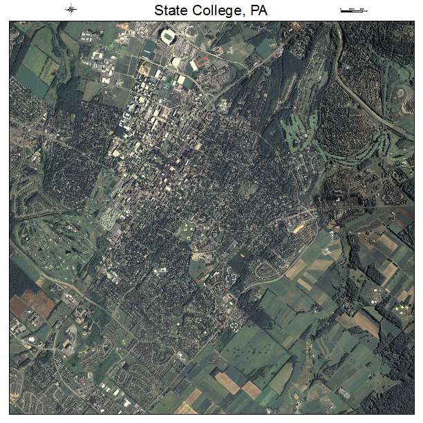 State College, PA air photo map