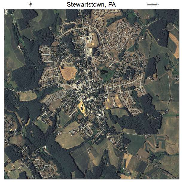 Stewartstown, PA air photo map