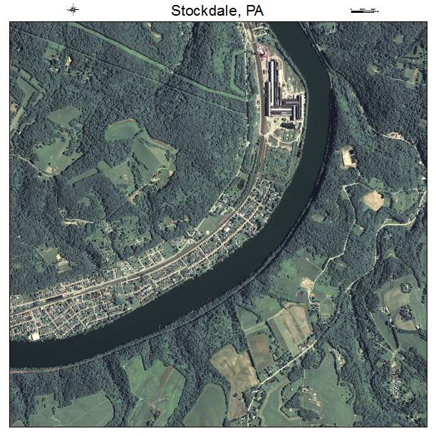Stockdale, PA air photo map