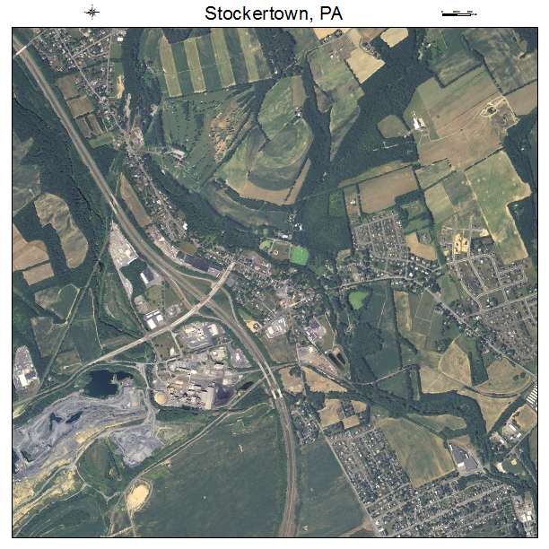 Stockertown, PA air photo map