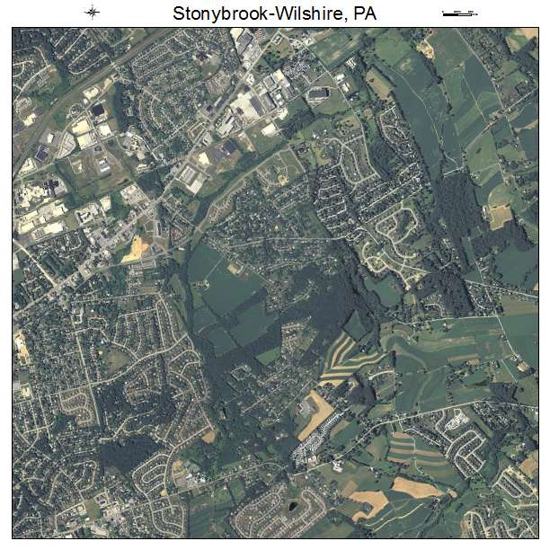 Stonybrook Wilshire, PA air photo map