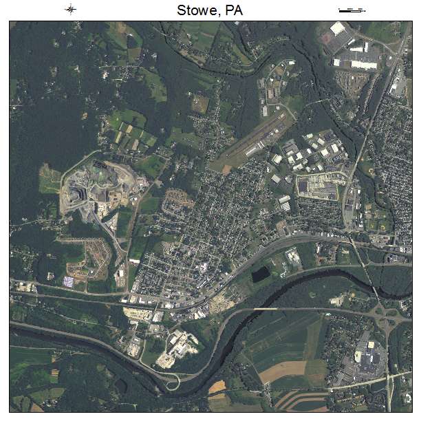 Stowe, PA air photo map