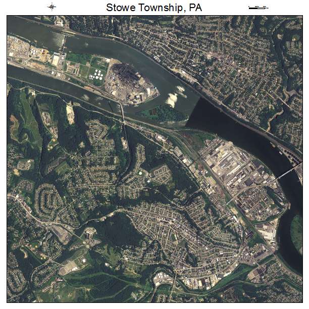 Stowe Township, PA air photo map