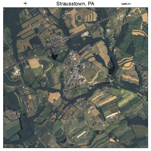 Strausstown, PA air photo map