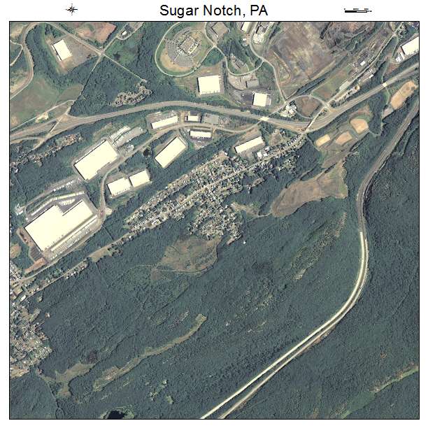 Sugar Notch, PA air photo map