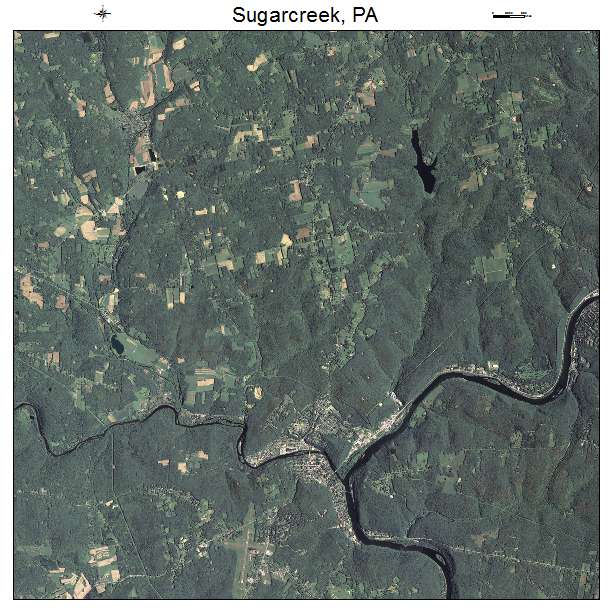 Sugarcreek, PA air photo map
