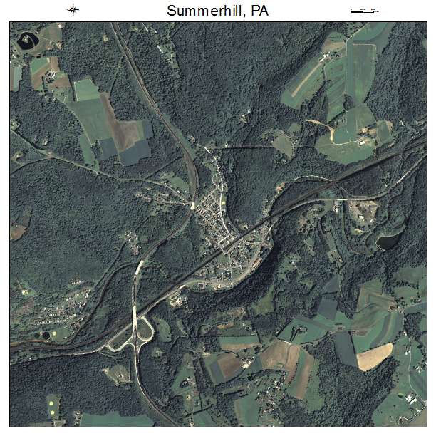 Summerhill, PA air photo map
